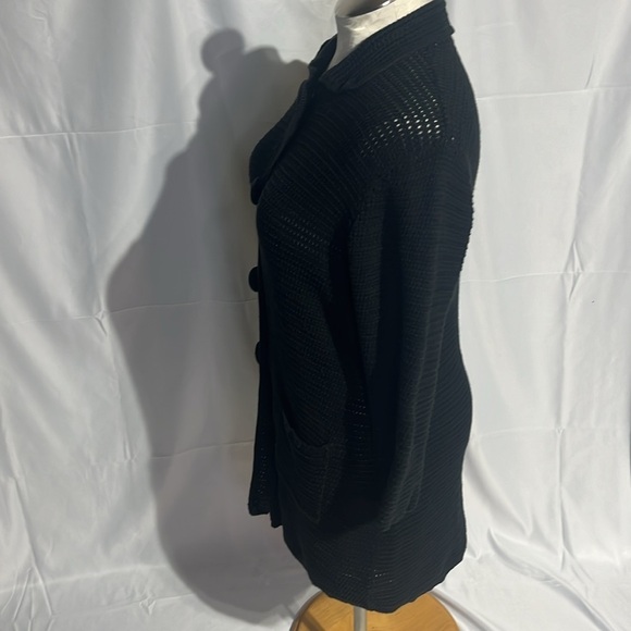 Chico’s womens black snap up knit cardigan sweater . - Picture 6 of 12